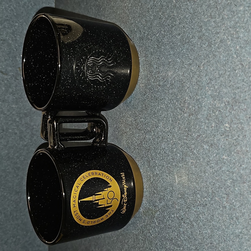 WALT DISNEY WORLD 50TH MUGS (2)